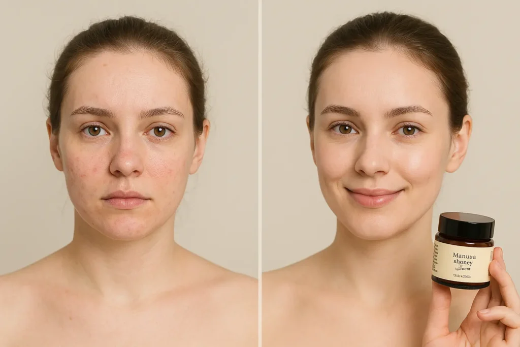 Miel de Manuka Peau Avant Apres